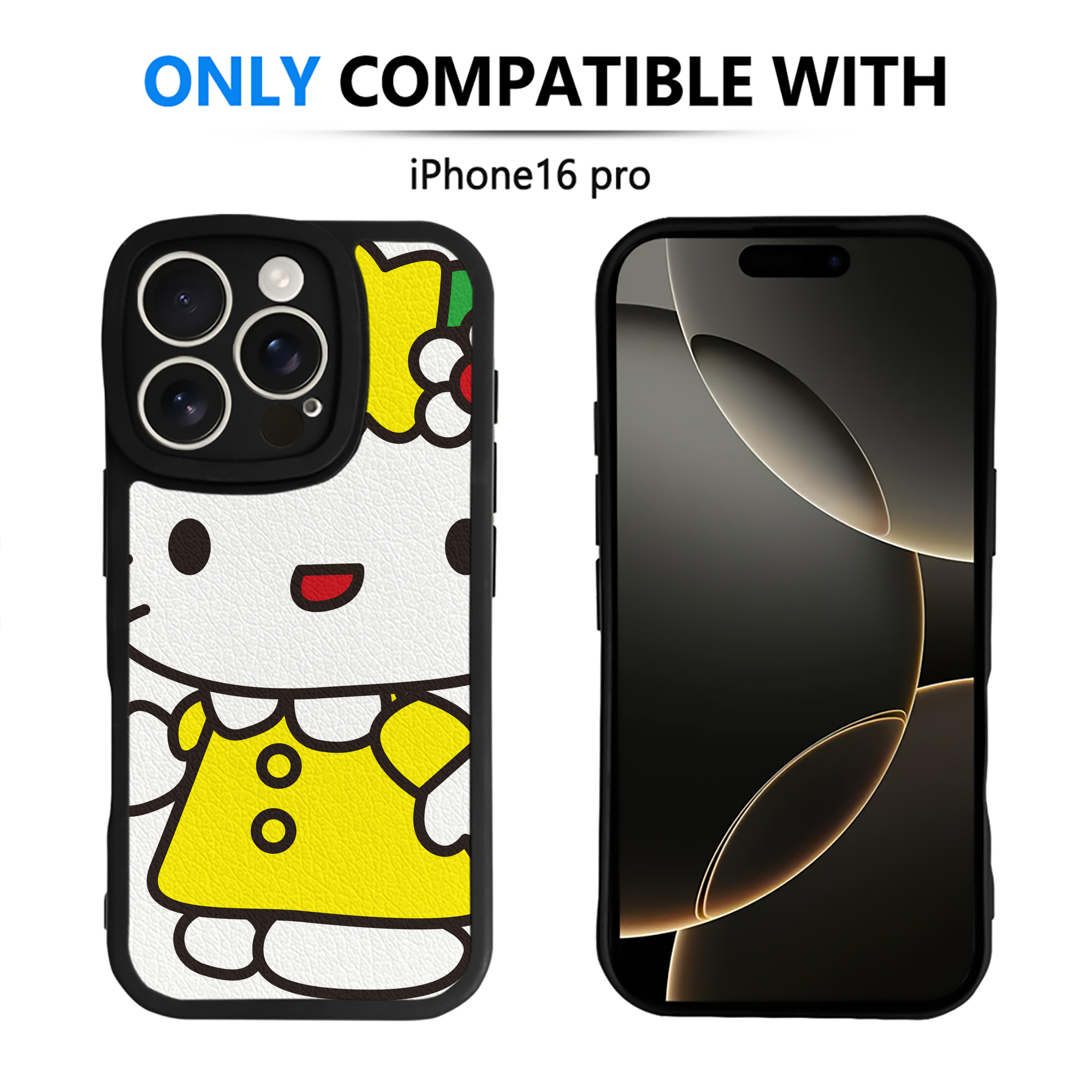 （画像用） Hello Kitty ハローキティ 【iPhone 16シリーズ対応】シリコンスマホケース（レザー調） 材質：シリコン